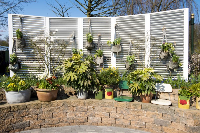 Privacy Screen with Climbing Plants
